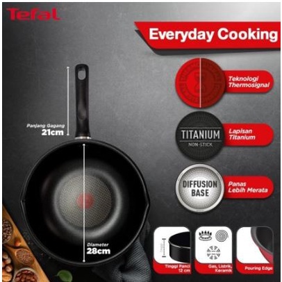 TEFAL EVERYDAY COOKING DEEP FRYPAN 28 CM. ORI