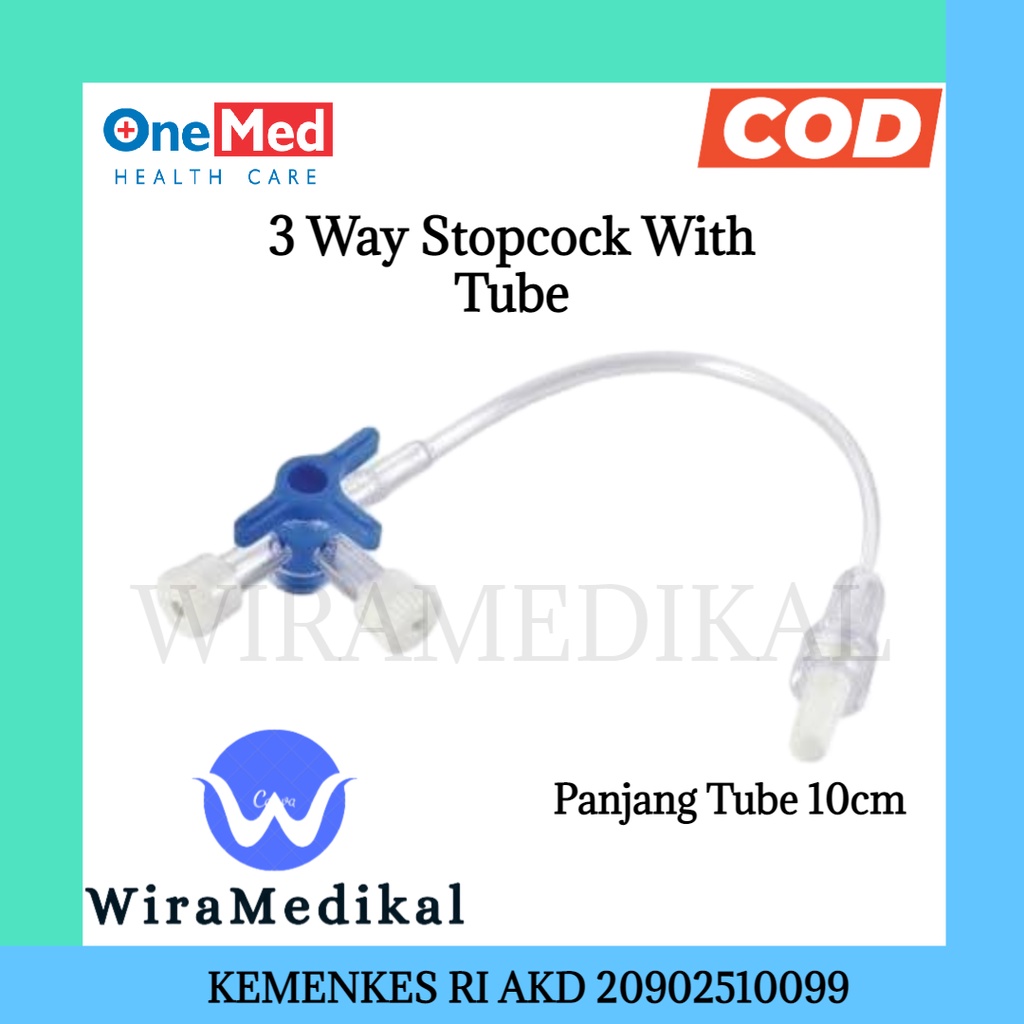 OneMed Three Way Stopcock Threeway 3 Way With Tube