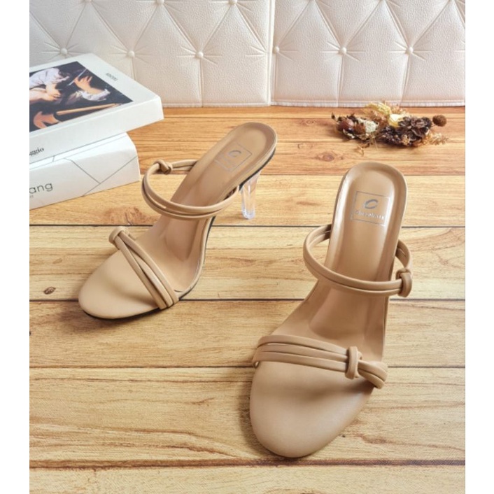 ABBUSHOES RY 24 sendal hak tinggi kaca valessa 9cm