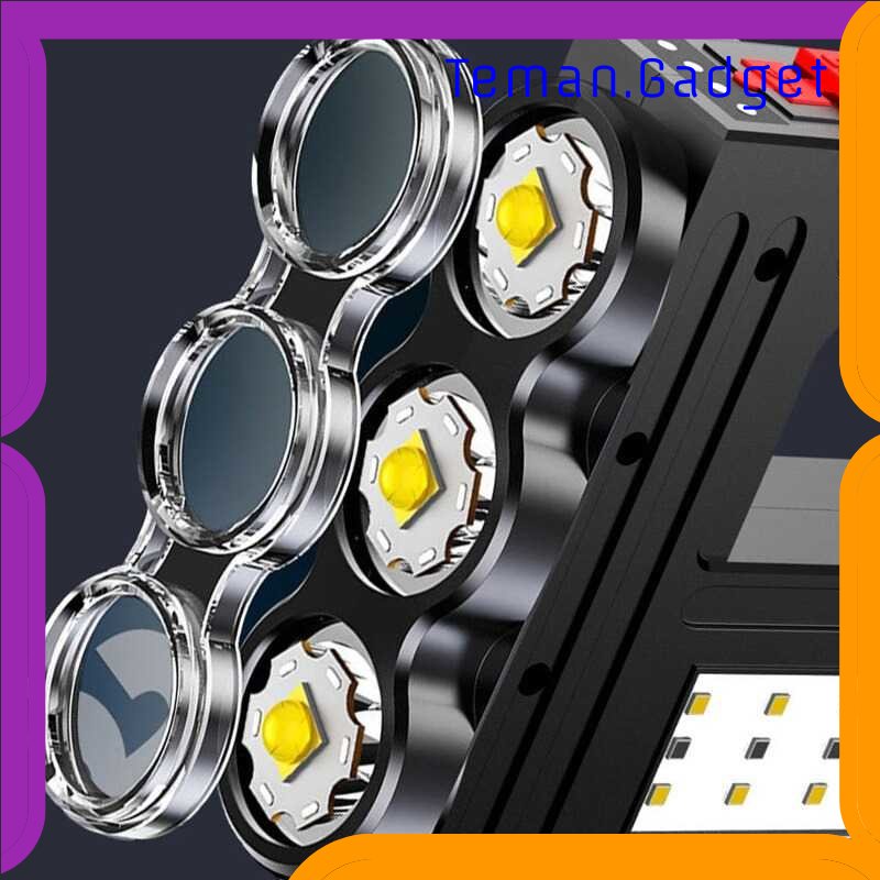 TG-SNT LINTEMAS Senter LED Flashlight Torch USB Rechargeable 3 XPE COB - DT12