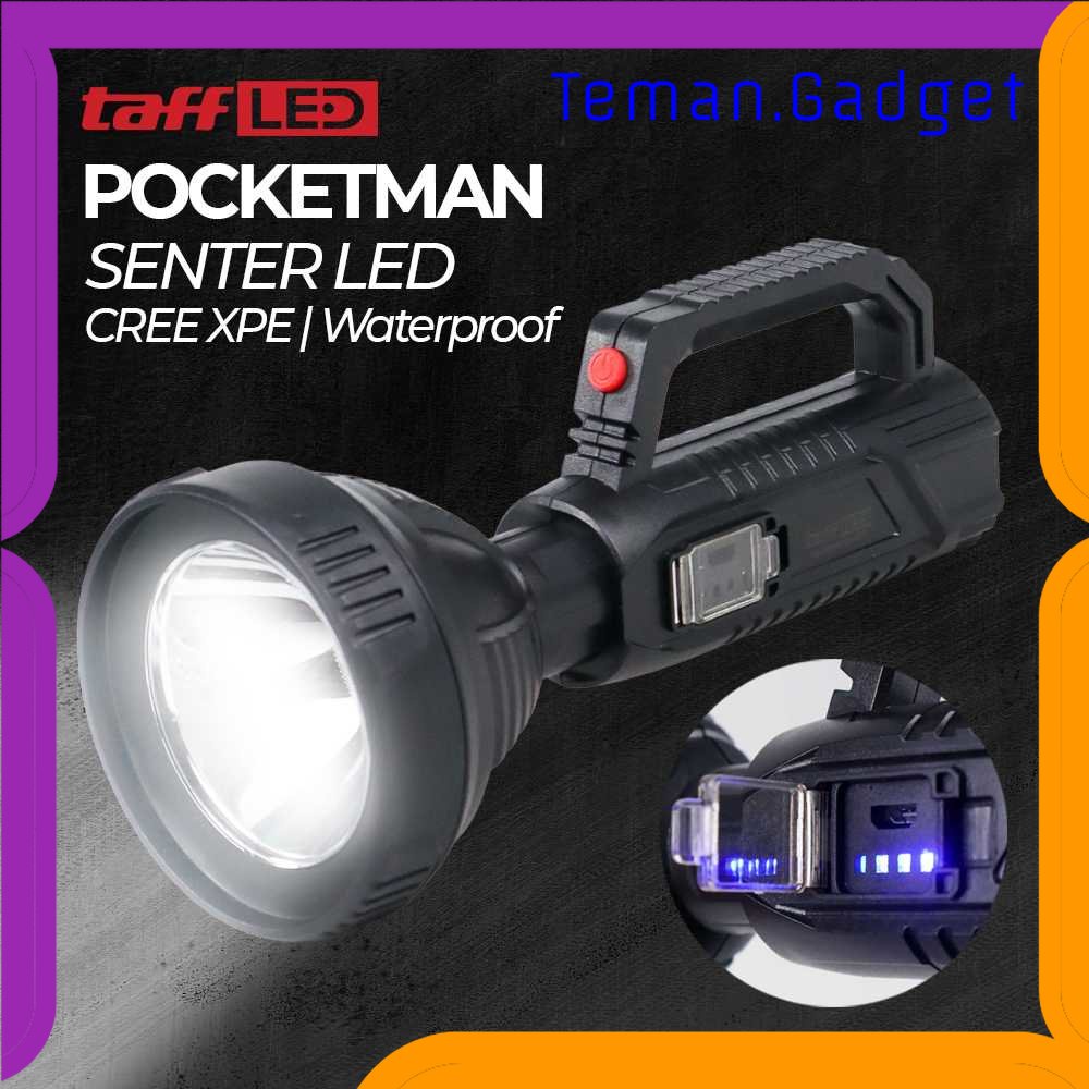 TG-SNT TaffLED Pocketman Senter LED Waterproof USB Recharge  XPE - LH-A08