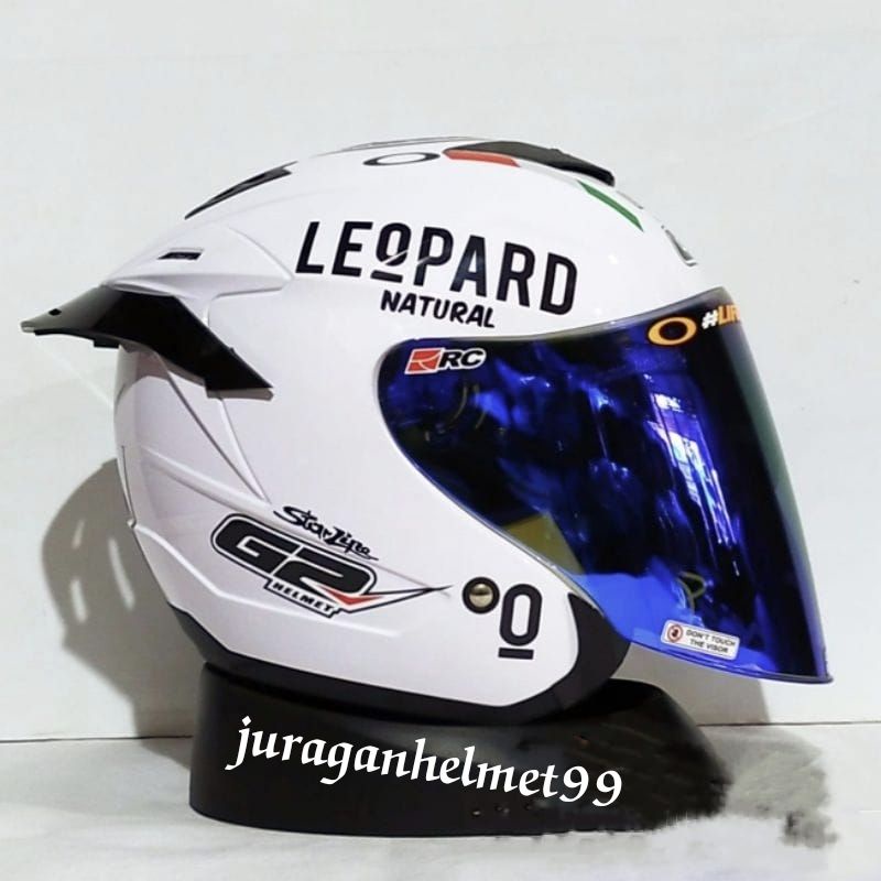 Helm Half face G2 Optimak Paket Ganteng Leopard