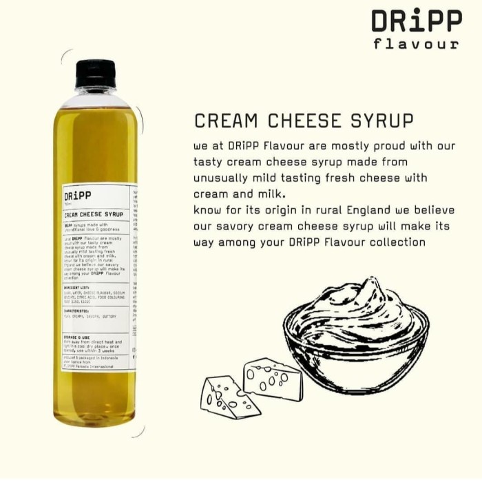 

DRIPP CREAM CHEESE SYRUP SIRUP ORIGINAL