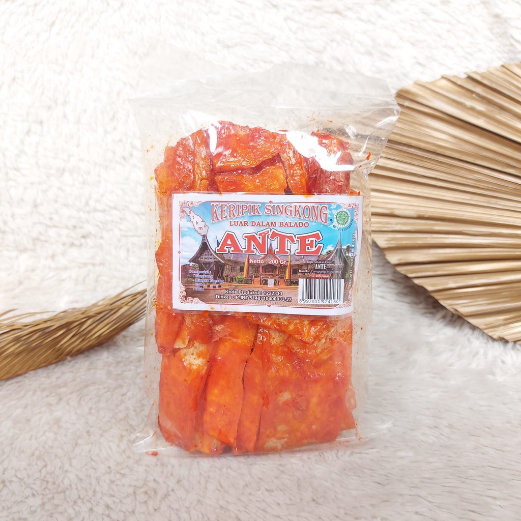 

Keripik Singkong Ante Balado Special Caculs Snack Makanan Ringan 200 Gram