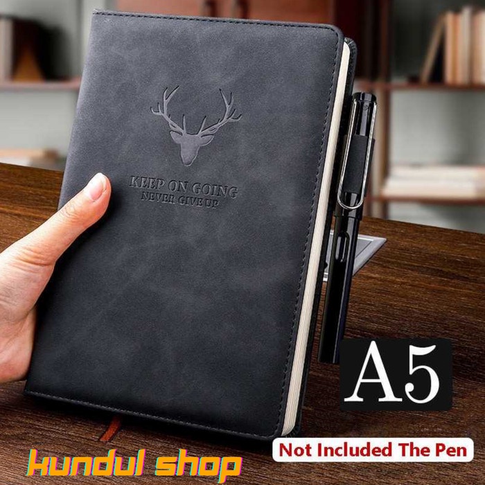 

Terlaris ✨ -Buku Notebook Catatan Harian Kerja Bisnis Diary Cover Kulit Kertas A5 - Biru Tua- 2.1.23