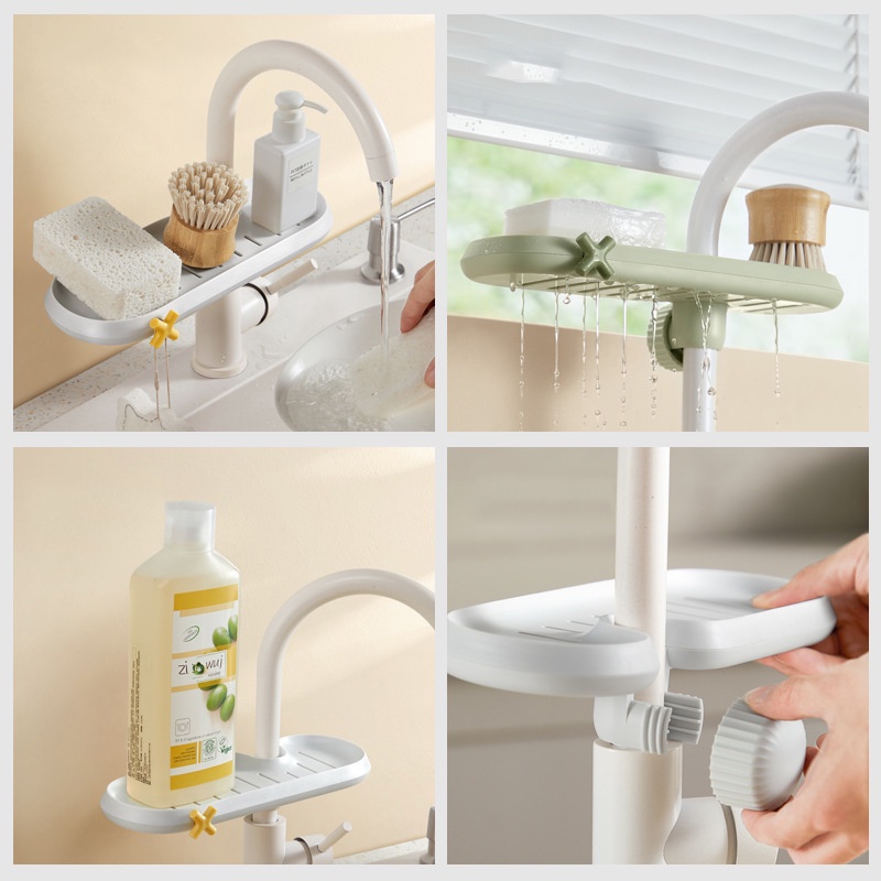 Faucet Rack Shelf In Kitchen Shelves/Tempat Rak Sabun Mandi Cuci Piring Spons Wastafel Kamar Mandi