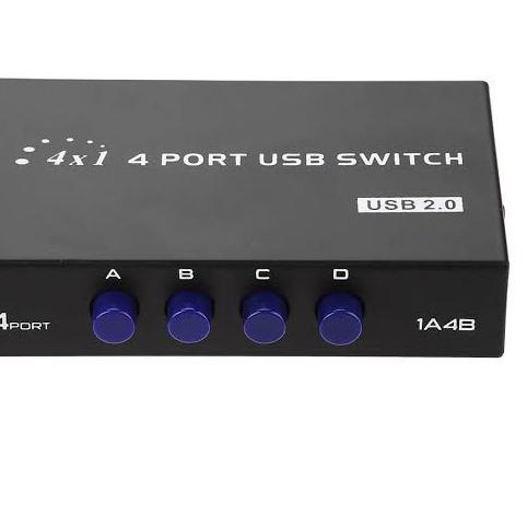 Depan Usb 2.0 switch printer 4 port manual 1A4B - sharing data switcher 4x1 - Pc to printer