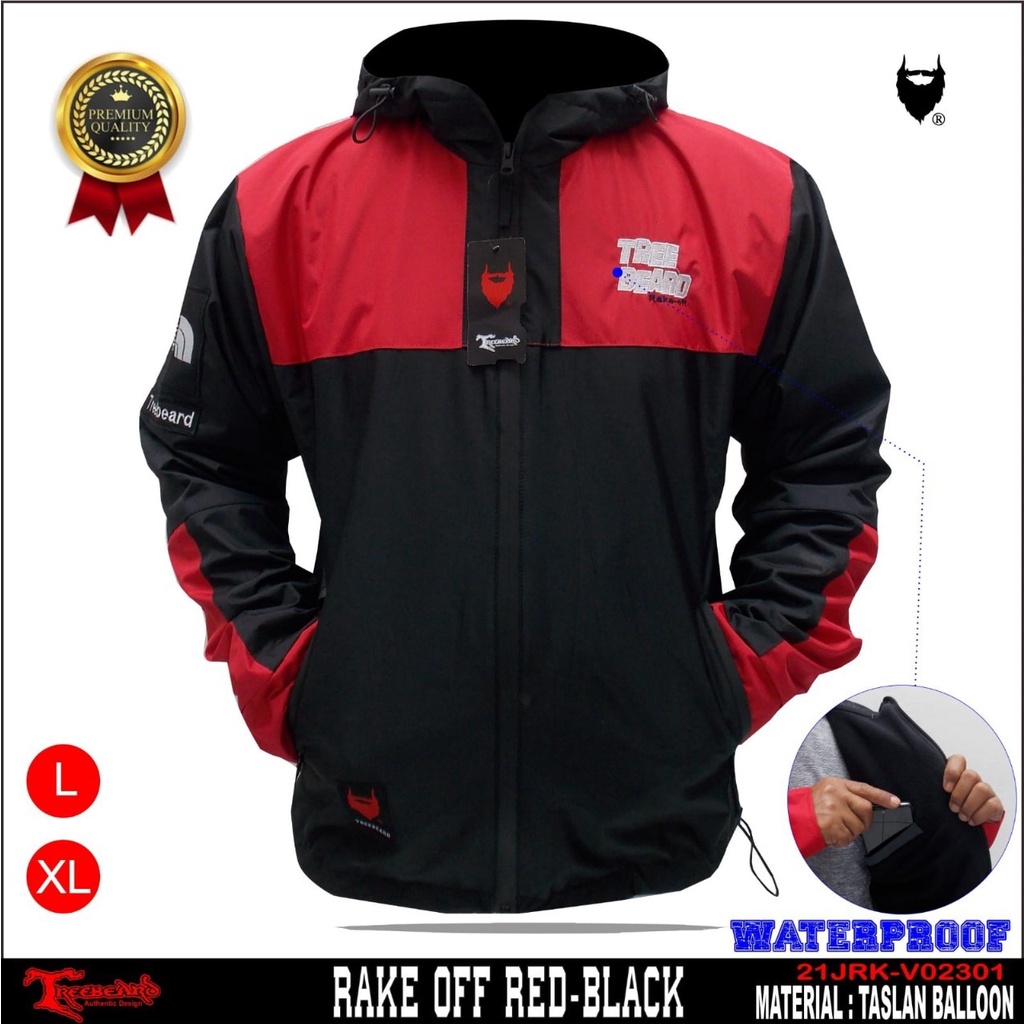 TURUN HARGA ! JAKET HOODIE OUTDOOR TREEBEARD / JAKET GUNUNG PRIA WANITA WATERPROOF / JAKET PARASUT HOODIE ANTI AIR
