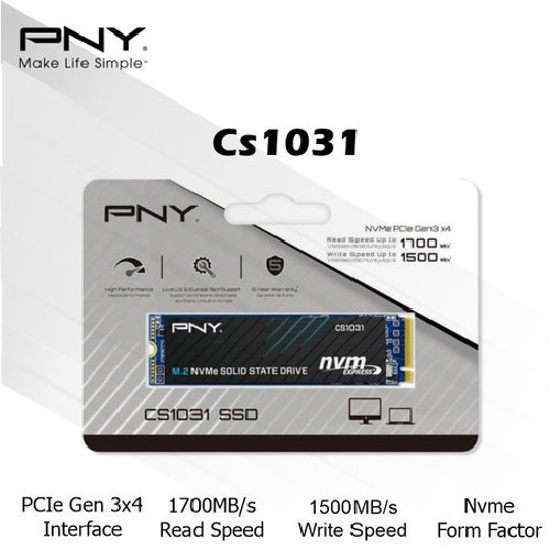 SSD PNY CS1030 256GB M.2 NVMe PCIe Gen3 x4