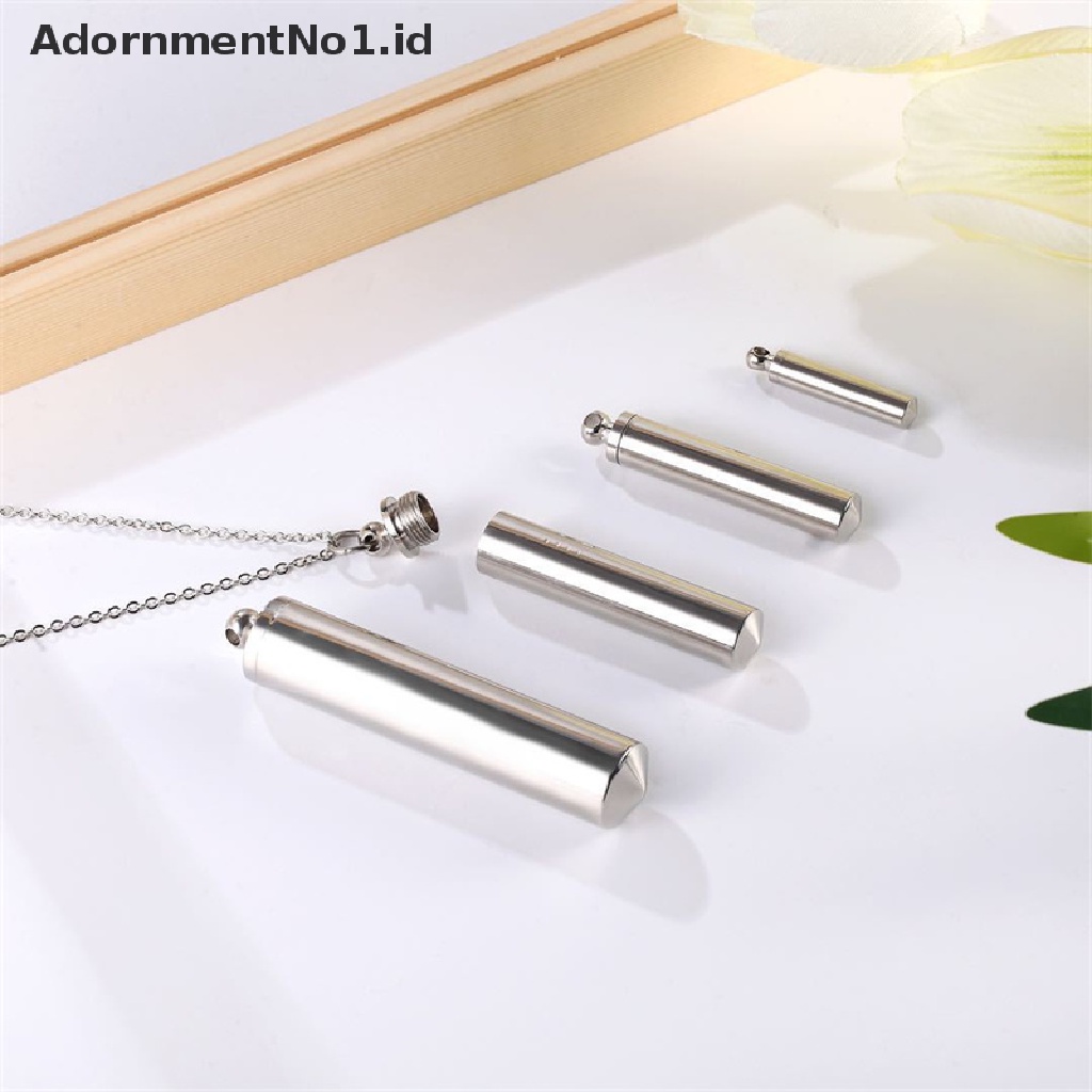 [AdornmentNo1] Botol Stainless Steel Cremation jewelry Tabung Silinder Abu Guci Liontin Kalung [ID]