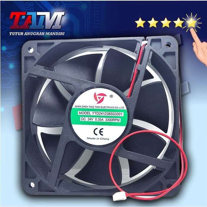 HIGH SPEED KIPAS FAN PANEL 24v DC 12x12 12cm