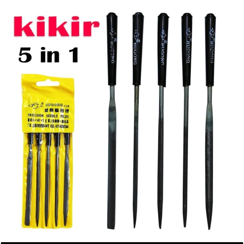 Kikir 5 in 1 Hugong Precision Needle Files