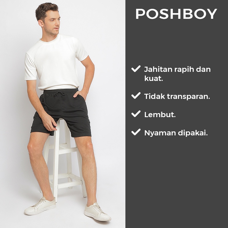 POSHBOY Celana Pendek Pria Size M-XL London Short Pants Poplin Cotton CK-77C