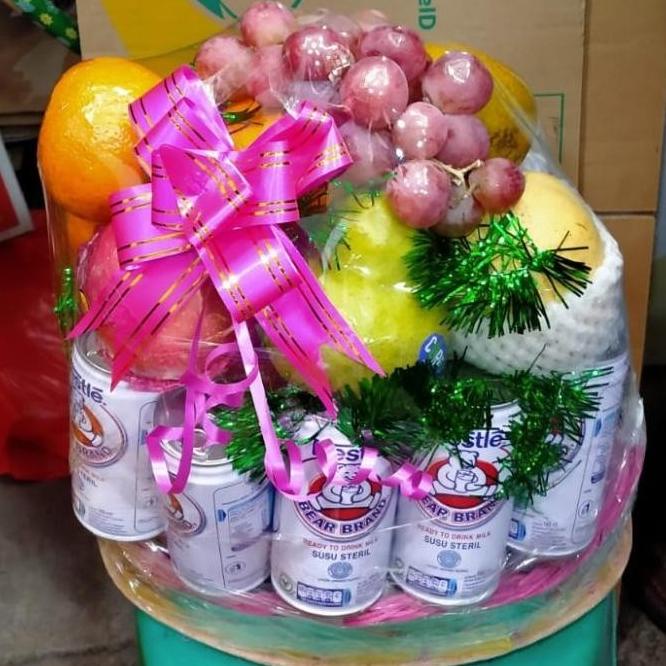 

[BARANG TERBARULSTOCK TERBARU] PARCEL HAMPERS BUAH LENGKAP + SUSU BEAR TH56464T