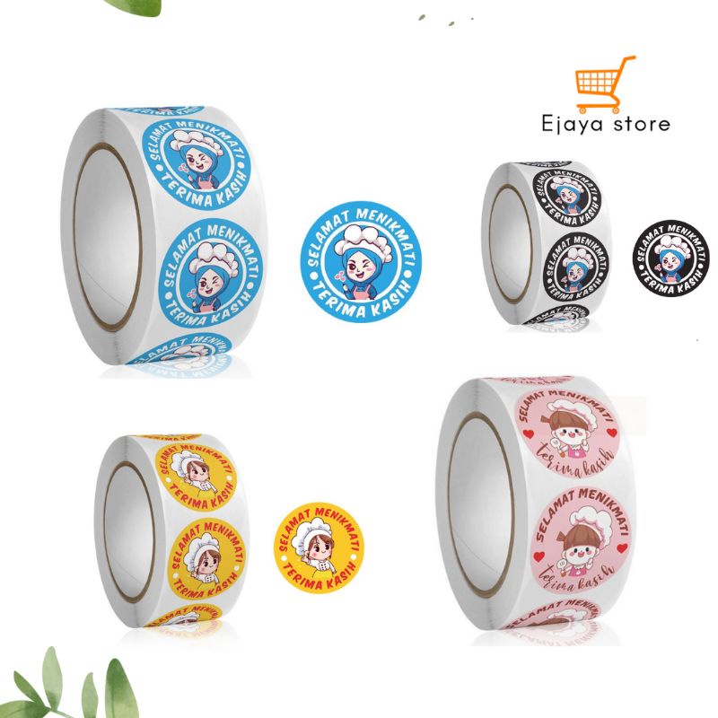 

premium stiker label ucapan terimakasih/stiker label/UKURAN BESAR 3.5 cm 500/100 pcs