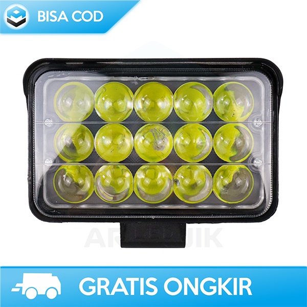 LAMPU TEMBAK SOROT 15 LED SPOTLIGHT COOL WHITE WATERPROOF IP67 45WATT