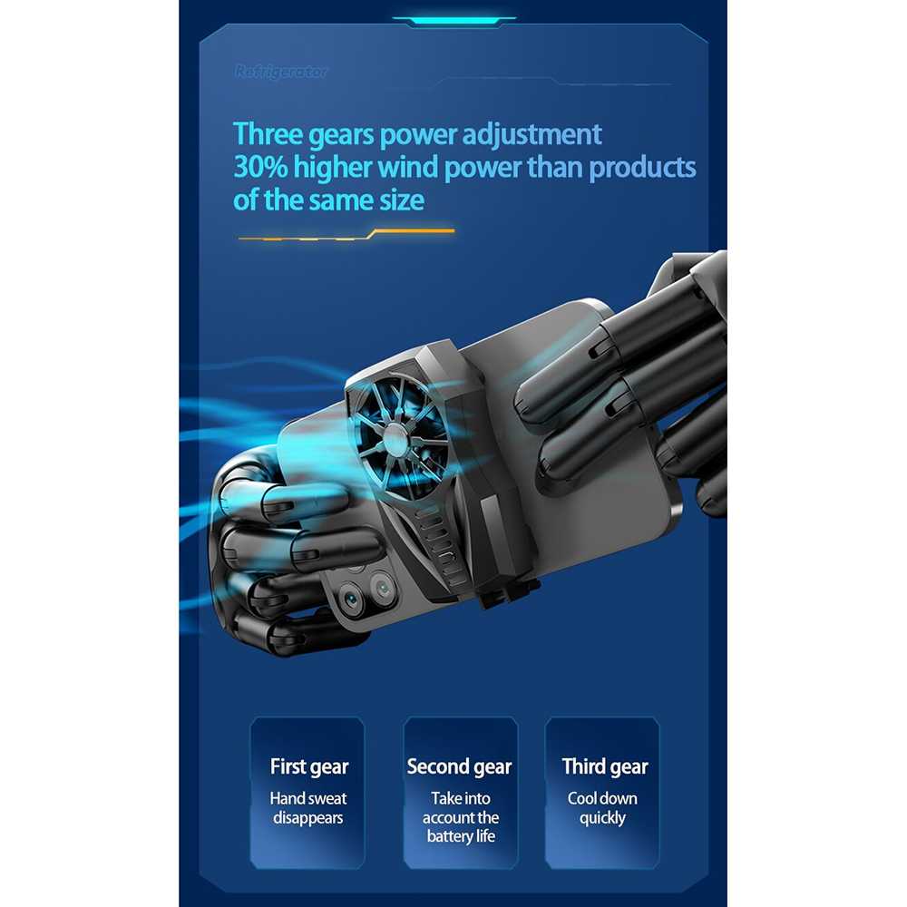 Lamorniea Smartphone Cooling Fan Kipas Heat Sink Rechargeable