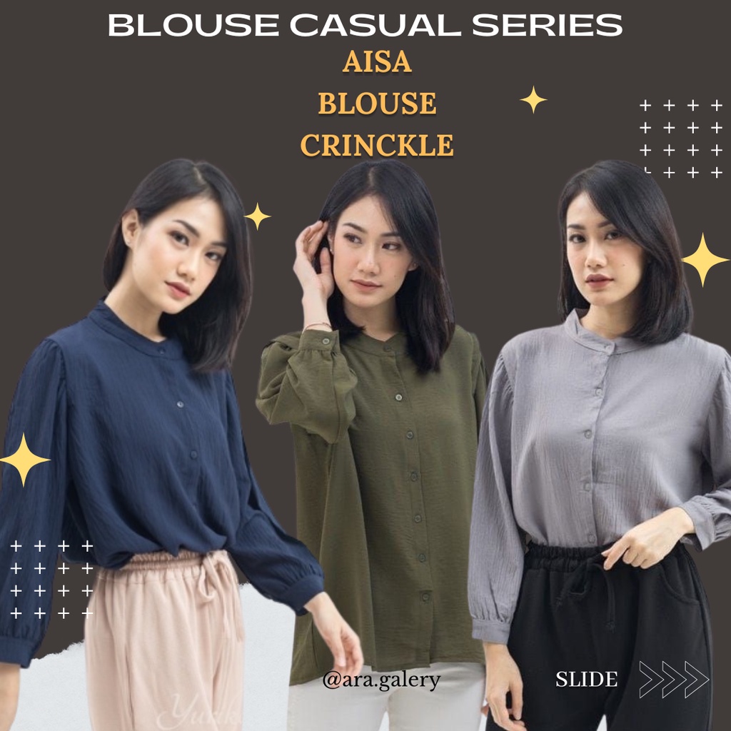 KEMEJA POLOS WANITA BIG SIZE  KEMEJA OVERSIZE WANITA GFS MORI BLOUSE  KEMEJA CROP KEMEJA LENGAN PANJ