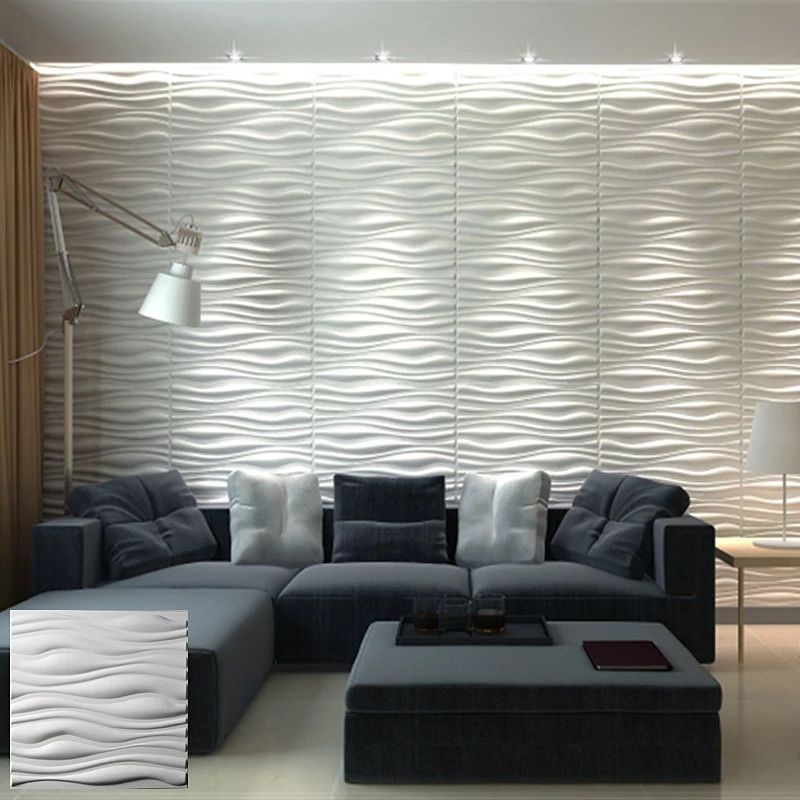 Wall Panel 3D PVC Wallpaper Dinding Ukuran 50 x 50 cm