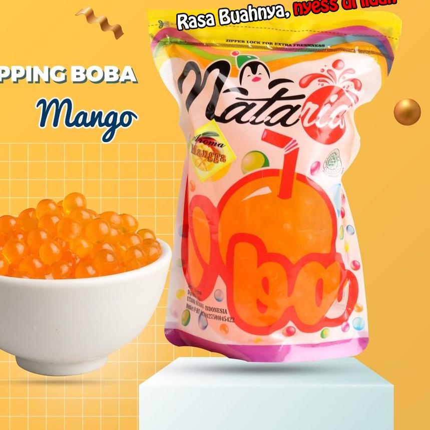 

COD[KI3]-Popping Boba Mango 500gram - Poping Jelly Nataria Lokal halal - Bandar Powder