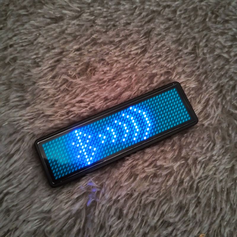 PAPAN NAMA LED RUNNING TEXT MINI TULISAN BERJALAN MINIATUR NAMETAG LED BADGE RUNNING TEXT MINIATUR