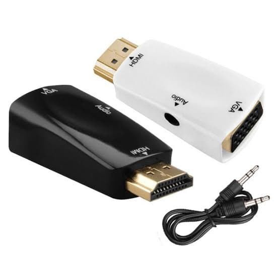 converter Hdmi to vga +audio dongle kecil / Converter hdmi to vga Dongle kecil