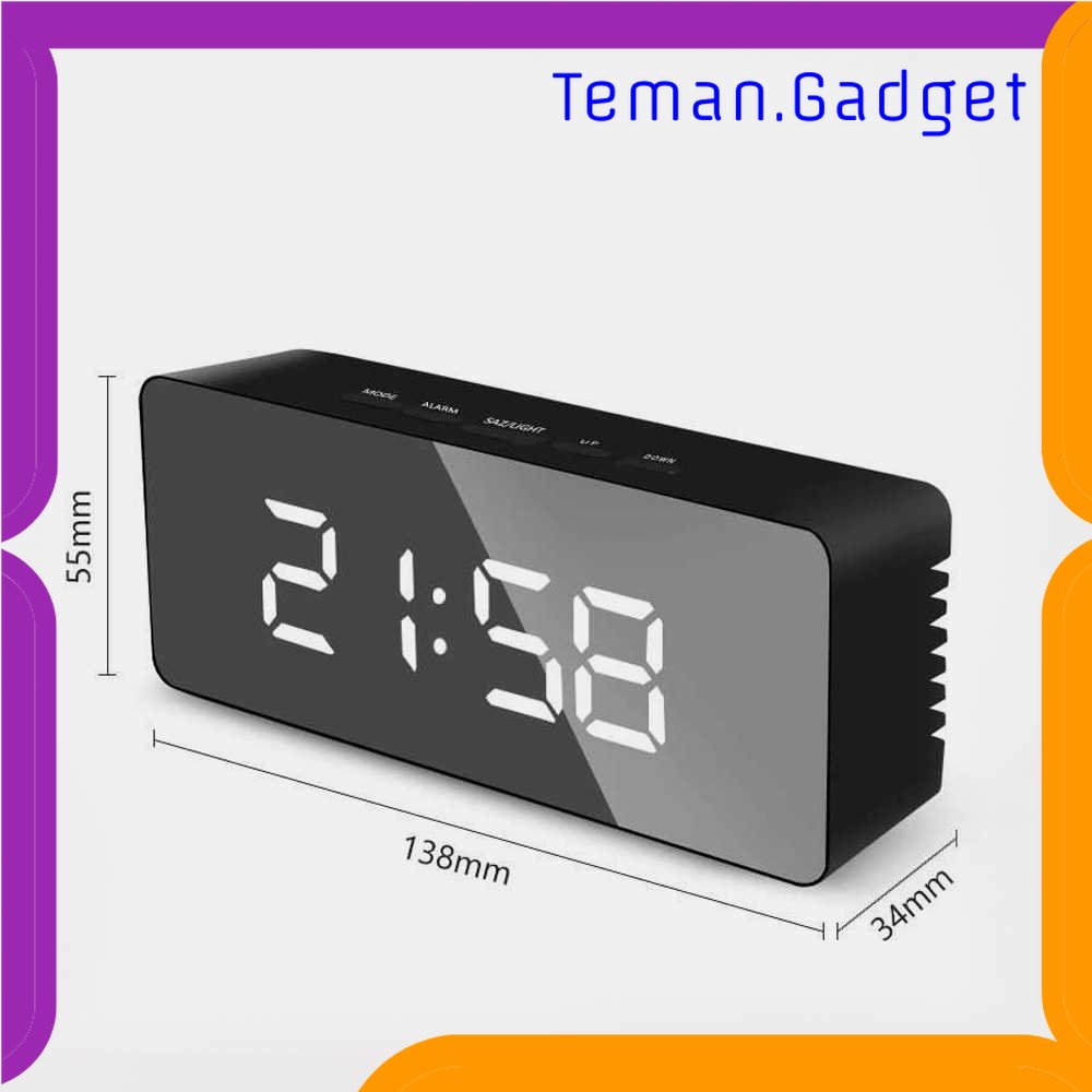 TG-PJM NieNie Jam Weker Mirror Alarm Digital + Temperature - TS-S69