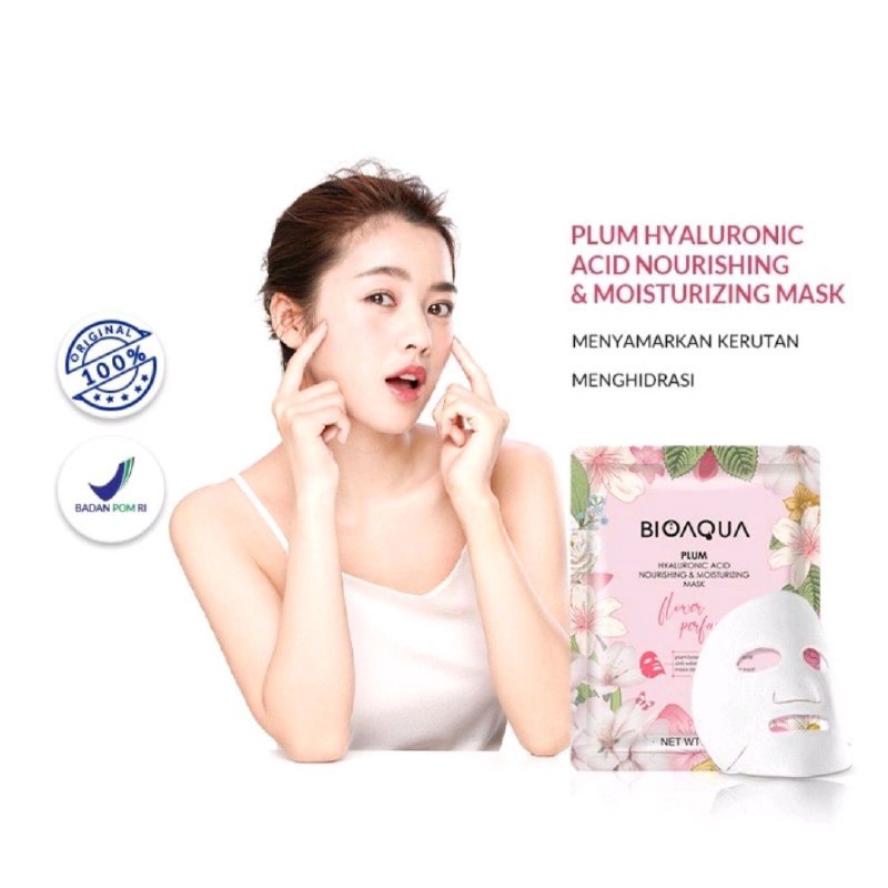 BIOAQUA SHEET MASK / SHEET MASK BIOAQUA FLOWER SERIES SHEET MASK BUNGA