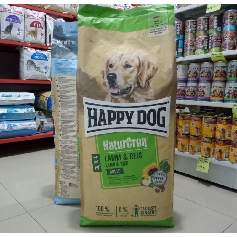 Happy Dog Naturcroq Lamb Adult 15kg  (Go-jek only) makanan anjing dewasa good dogfood happy dog