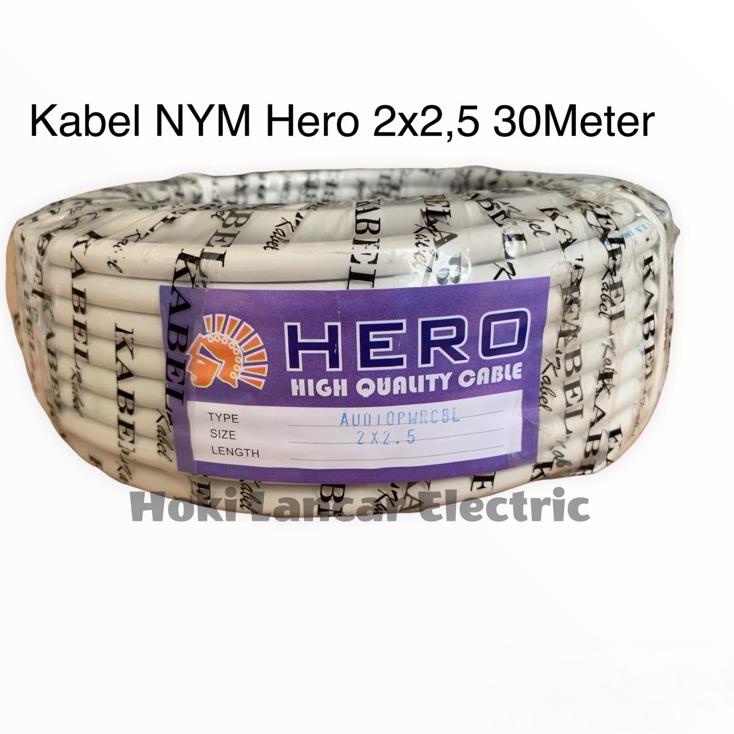 Kabel listrik NYM Hero 2x2,5 30Meter Kawat Tunggal / Kabel Listrik