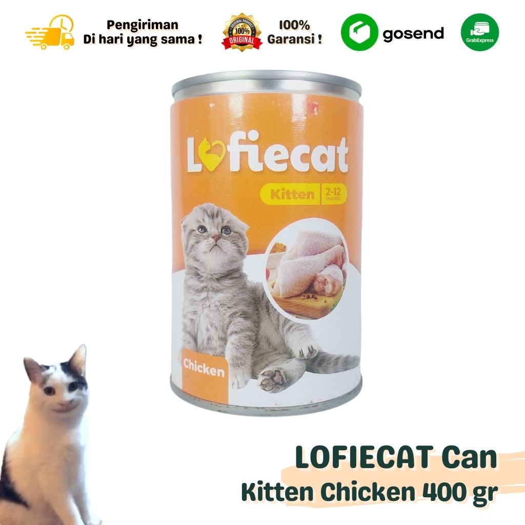 Makanan Kucing Basah Wet Food Lofiecat Can 400gr Kitten Chicken