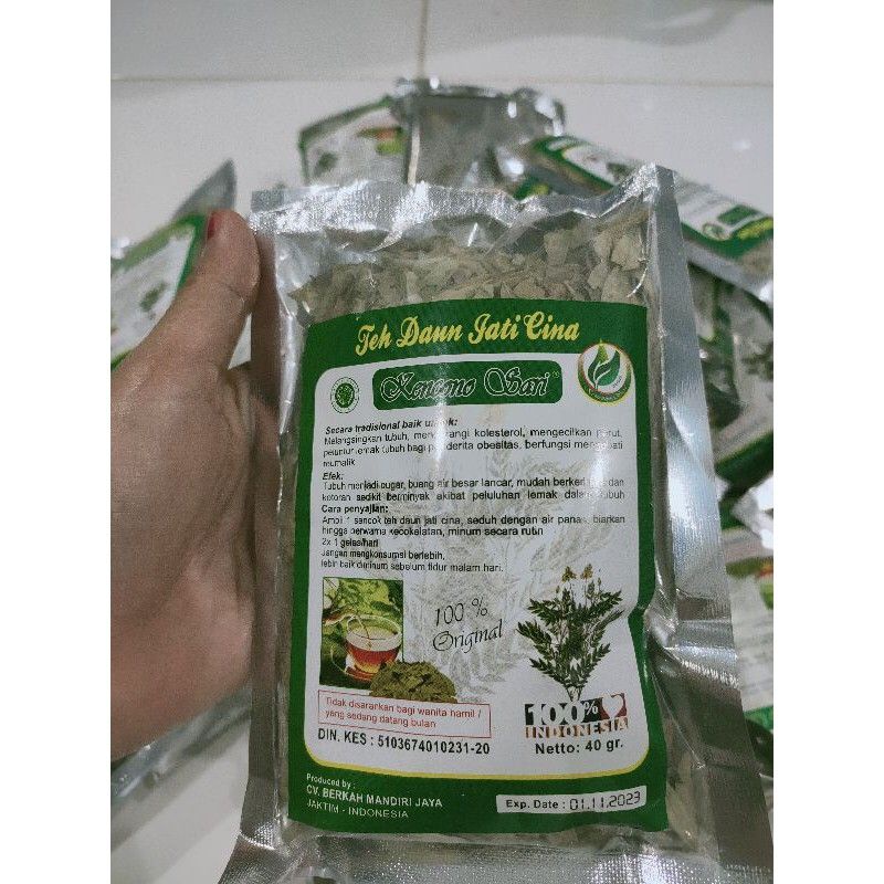 

Teh Daun Jati Cina / Teh Daun Jati Cina Hikmah 40 gr / Teh Diet / Teh Pelangsing / Teh Peluntur Lemak Herbal Original 100% Alami /CURAH JATI CINA