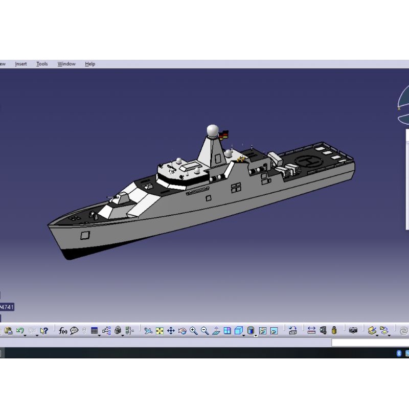 Rc Boat Plan Blueprint Kertas - Kapal Perang Warship 3 - Hardcopy Kertas HVS A0 A1 A2 A3