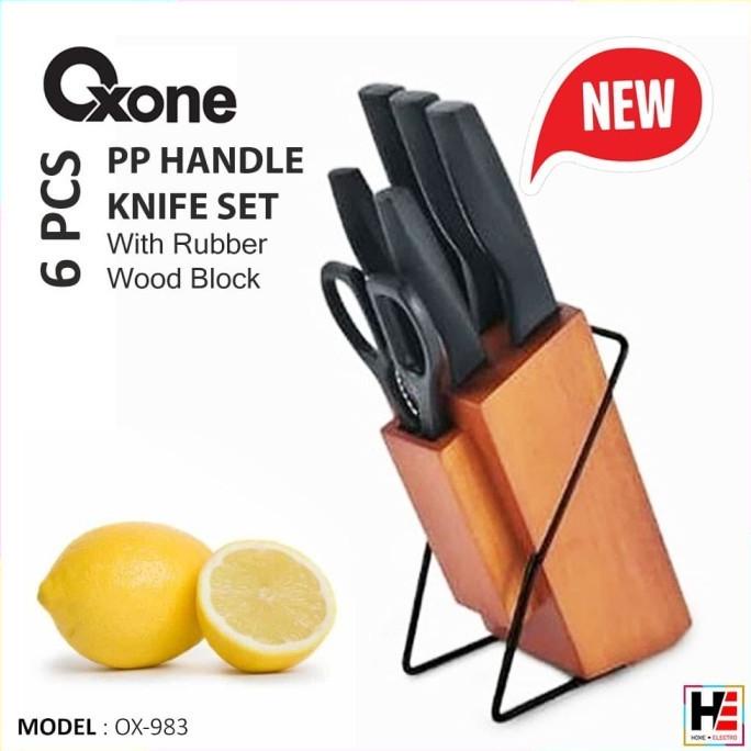 WIB Oxone OX983 Pisau Set Tajam Wooden Block