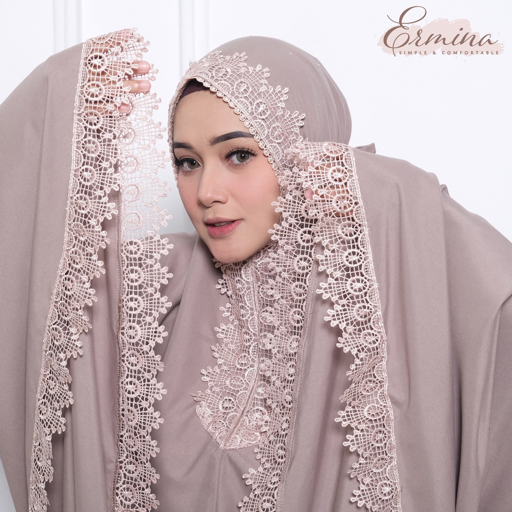 Mukena Sultan Mewah 2in1 Ermina Sofia Series Katun Mikro Premium Jumbo