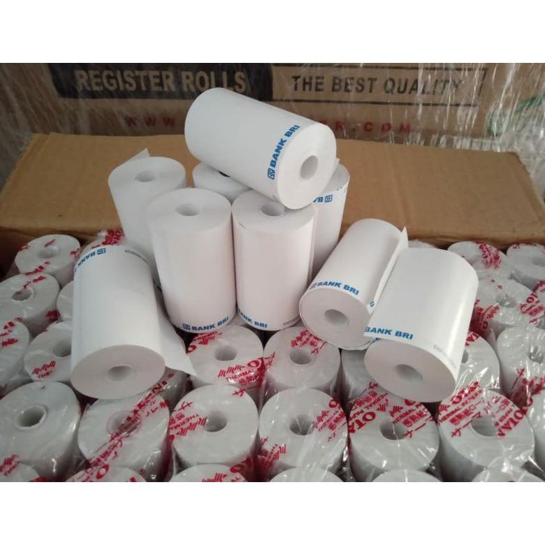 

88 GROSIR Kertas Struk kasir Thermal Logo BRI 57x30 / 58x30 Untuk printer Bluetooth EDC BriLink SPBU ☈Laris