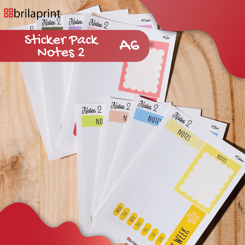 

Stiker Pack Notes 2 | Stiker Journal (1 pack isi 4 pcs stiker)