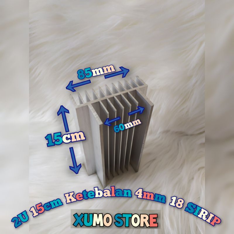 HS 2U 15cm heatsink pendingin 2U 15 cm built up 18 SIRIP