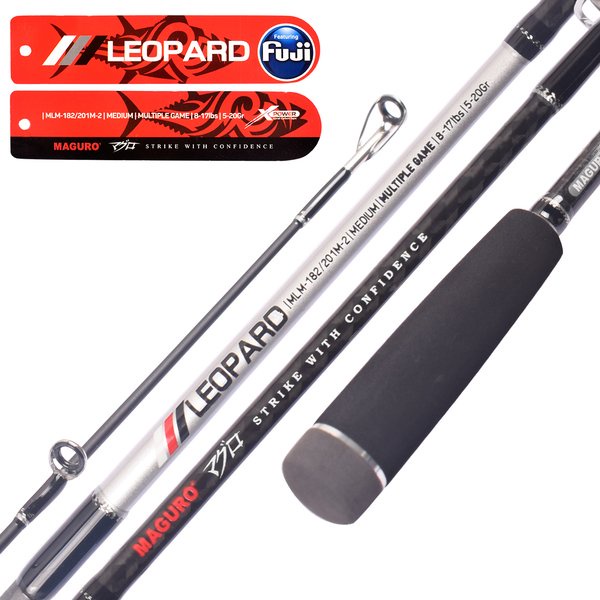 Joran MAGURO LEOPARD 182/201M | 8-17lbs | 2 Gagang | Galatama Bawal Patin | Dasaran/Jigging