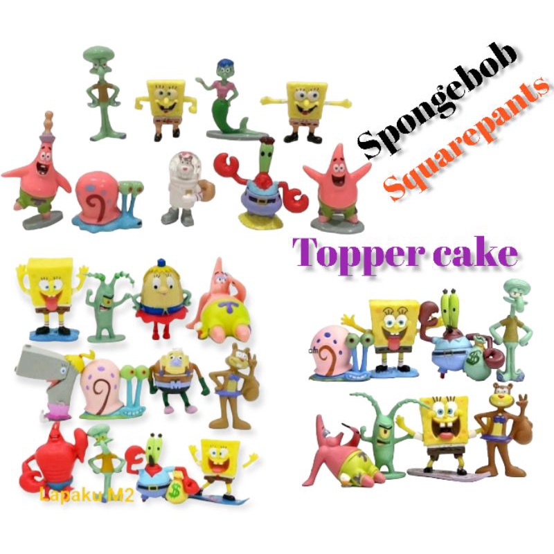 SPONGEBOB SQUAREPANTS FIGURE MAINAN TOPPER KUE