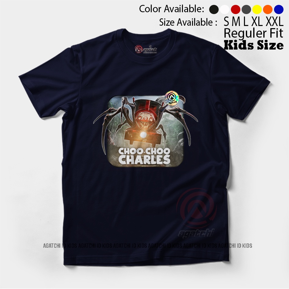 Baju Kaos Atasan Anak Laki - Laki Agatchi Motif Choo Choo Charles