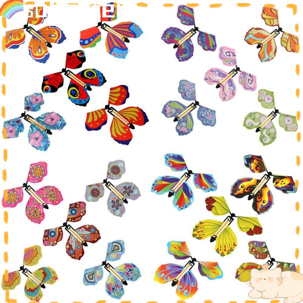 Solighter 10PCS Magic Flying Butterfly Kreatif Angin Dekorasi Rumah Pertunjukan Sulap