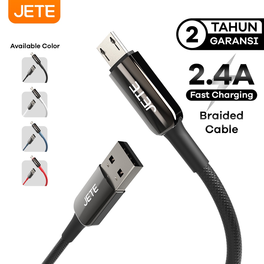 JETE CX9 Kabel Data Micro 12W Fast Charging 2.4A - Garansi 2 Tahun