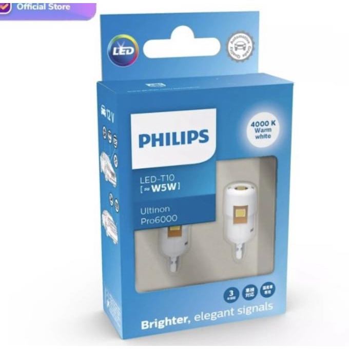 LED Philips Ultinon Pro 6000 T10 W5W 4000K Warm White