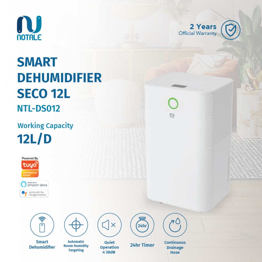 NOTALE SECO SMART DEHUMIDIFIER SERAP KELEMBAPAN WITH WIFI 12L/HARI
