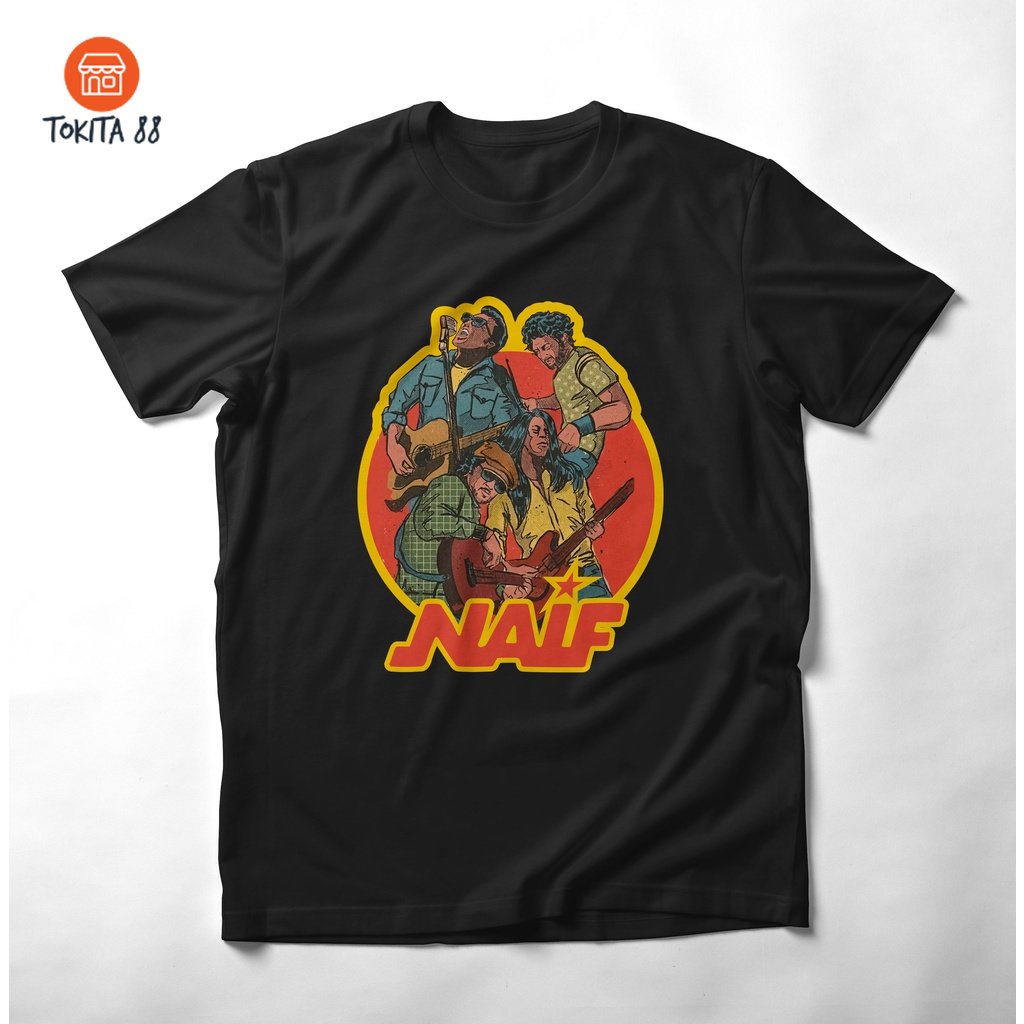 Kaos Pria NAIF BAND Premium tshirt Bahan Cotton Combad 24s Kaos Music
