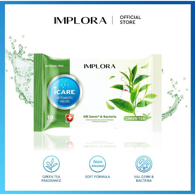 IMPLORA ICARE ANTISEPTIC / IMPLORA TISSUE BASAH 10/50 SHEETS