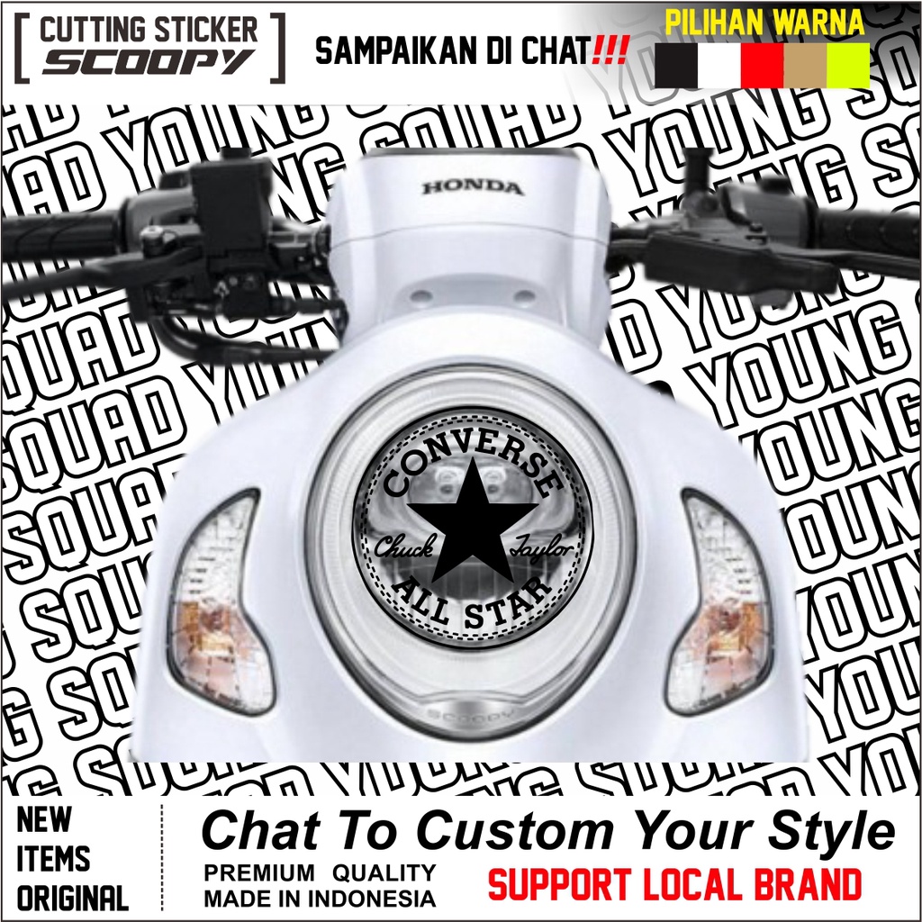 Sticker Lampu Motor Scoopy 2022 Variasi Sticker Lampu depan Alis Custom All Scoopy Young Squad 17