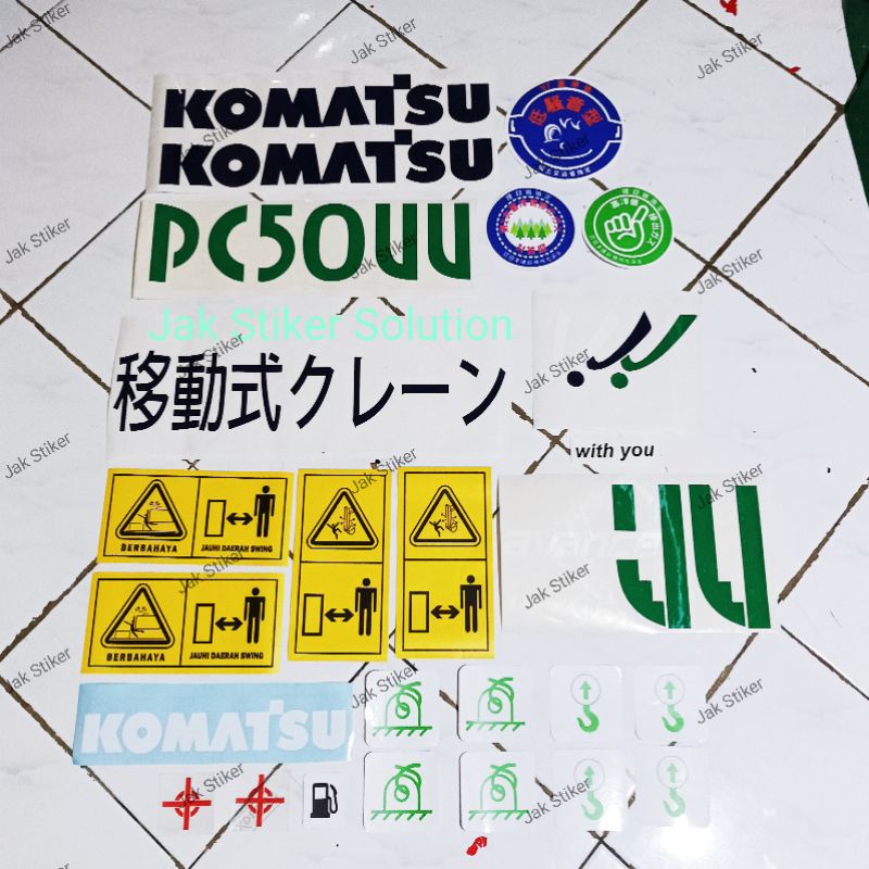 Stiker Excavator Komatsu PC50UU Sticker Alat Berat