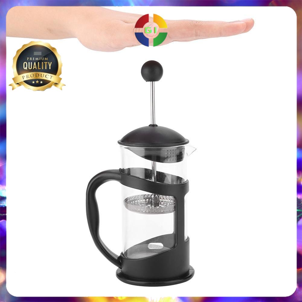 Teko Pot Pembuat Kopi French Press Coffee Maker Pot 600ml Black